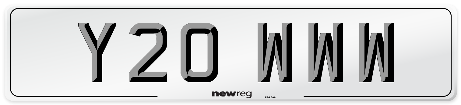 Y20 WWW Number Plate from New Reg